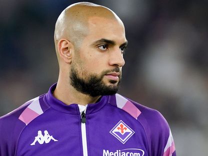 سفيان أمرابط خلال نهائي كأس إيطاليا بين فيورنتينا وإنتر ميلان - 24 مايو 2023 - NurPhoto via AFP