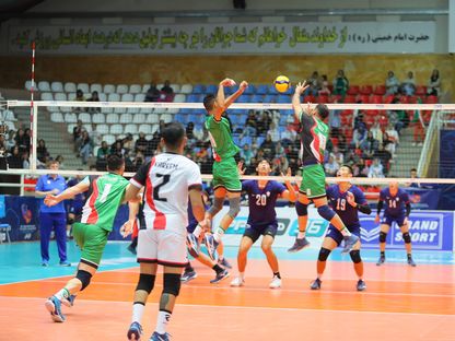 من مباراة العراق والصين تايبييه بكأس أمم آسيا لكرة الطائرة - 23 أغسطس 2023 - Facebook/Iraqi Central Volleyball Federation