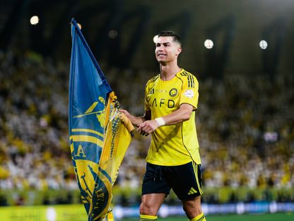 احتفال كريستيانو رونالدو نجم النصر بالفوز على الأهلي في كلاسيكو الدوري السعودي - 30 أبريل 2026 - X/@AlNassrFC