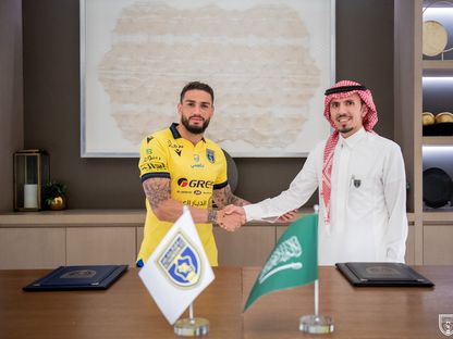 جواو بيدرو لاعب نادي التعاون بعد التوقيع مع النادي حتى صيف 2025 - 6 سبتمبر 2023  - X/AltaawounFC