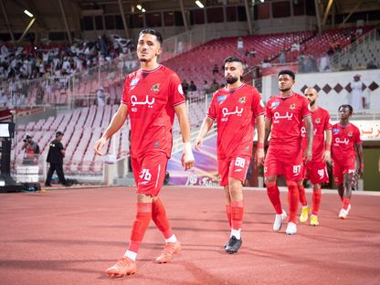 من دخول لاعبي الوحدة لاستاد مدينة الملك عبدالعزيز الرياضية لخوض مباراة الشباب بالدوري السعودي - 18 أغسطس 2023 - twitter/alwehdaclub1