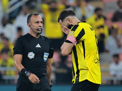 كريم بنزيما مهاجم الاتحاد خلال مواجهة الهلال في الدوري السعودي - 24 أكتوبر 2025 - Reuters