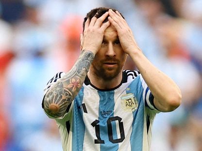 الأرجنتيني ليونيل ميسي بعد الخسارة أمام السعودية - 22 نوفمبر 2022  - REUTERS