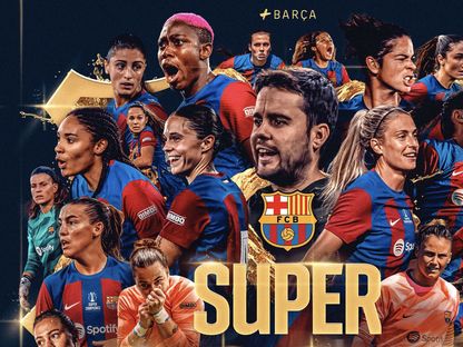 سيدات برشلونة يحققن كأس السوبر الإسباني 2023 - Barcelona/x