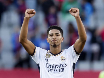 جود بيلينغهام نجم ريال مدريد بعد قيادة فريقه للفوز على برشلونة - 28 أكتوبر 2023 - Reuters