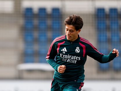 أردا غولر خلال تدريب لريال مدريد - 10 سبتمبر 2026 - X/@realmadrid
