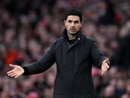 ميكيل أرتيتا مدرب أرسنال خلال مباراة سندرلاند في الدوري الإنجليزي - 7 فبراير 2026 - Reuters