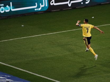 احتفال كريستيانو رونالدو نجم النصر بهدفه في مرمى الخلود بالدوري السعودي - 29 أكتوبر 2026 - X/@AlNassrFC