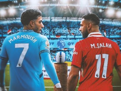 صورة مركبة لمحمد صلاح لاعب ليفربول وعمر مرموش لاعب مانشستر سيتي - 22 فبراير 2025 - X/@Cityarabia