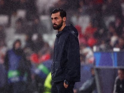 ألفارو أربيلوا خلال مباراة بنفيكا وريال مدريد بدوري أبطال أوروبا - 28 يناير 2026 - Reuters