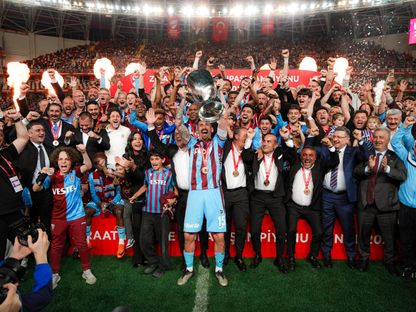 طرابزون سبور يحتفل بلقب كأس تركيا على حساب قونيا سبور - 22 مايو 2026 - X/Trabzonspor