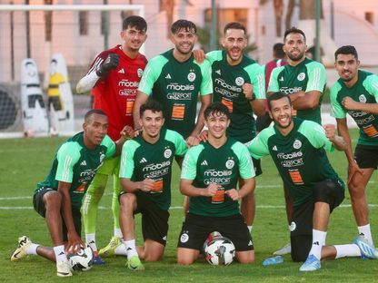 تدريبات المنتخب الجزائري للمحليين قبل مواجهة أوغندا في كأس إفريقيا - 28 يوليو 2025 - X/@LesVerts