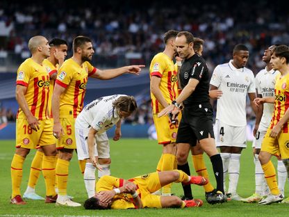 من مباراة ريال مدريد وجيرونا - رويترز