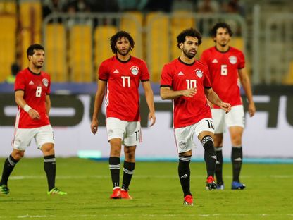 محمد صلاح والنني خلال مباراة مصر وتونس في تصفيات أمم إفريقيا - 16 نوفمبر 2018 - REUTERS