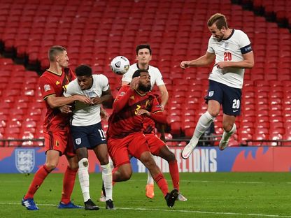 مباراة إنجلترا مع بلجيكا على ملعب ويمبلي - AFP