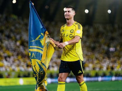 احتفال كريستيانو رونالدو نجم النصر بالفوز على الأهلي في كلاسيكو الدوري السعودي - 30 أبريل 2026 - X/@AlNassrFC