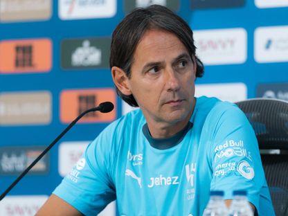 سيموني إنزاغي مدرب الهلال في مؤتمر صحافي - 19 فبراير 2026 - X/@Alhilal_FC