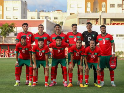 منتخب المغرب الأولمبي قبل مباراة ودية أمام بلجيكا - 4 يونيو 2024 - X/Frmf