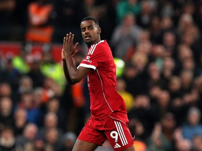 ألكسندر إيزاك نجم ليفربول في مباراة مانشستر يونايتد بالدوري الإنجليزي الممتاز - 19 أكتوبر 2025 - Reuters