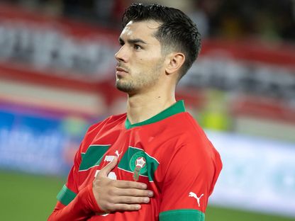 لاعب ريال مدريد إبراهيم دياز قبل ودية منتخب بلاده المغرب أمام أنغولا - 22 مارس 2024 - AFP