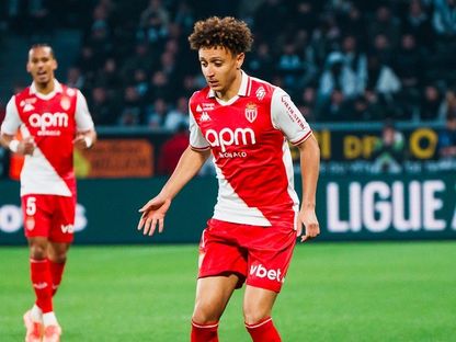 الجناح الأيسر المغربي إلياس بن صغير لاعب نادي موناكو - 2 يونيو 2025 - X/AS_Monaco