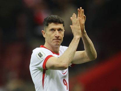 لاعب بولندا روبرت ليفاندوفسكي بعد مباراة مالطا في تصفيات أوروبا المؤهلة لكأس العالم - 24 مارس 2025 - Reuters