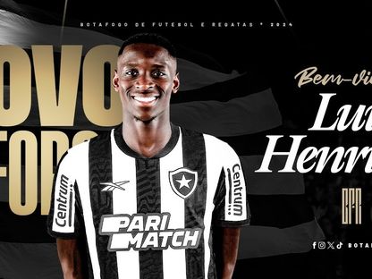 لويز هنريكي عند توقيعه في كشوفات بوتافوغو البرازيلي - 1 فبراير 2024 - X/Botafogo