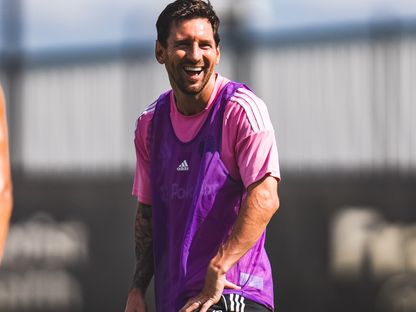 ليونيل ميسي لاعب إنتر ميامي في حصة تدريبية - 15 أغسطس 2025 - X/@InterMiamiCF