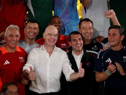 جياني إنفانتينو في مباراة لأساطير "فيفا" على هامش كأس العالم 2026 - 17 يوليو 2026 - Reuters