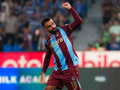 محمد صلاح يحتفل بهدفه مع طرابزون سبور أمام غنتشلربيرليغي - 6 سبتمبر 2026 - x@Trabzonspor