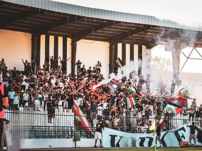 احتفال جمهور الملعب التونسي بالتأهل لنهائي كأس السوبر التونسي بفوزه على الاتحاد المنستيري - 27 يوليو 2025 - FB/@Stade Tunisien