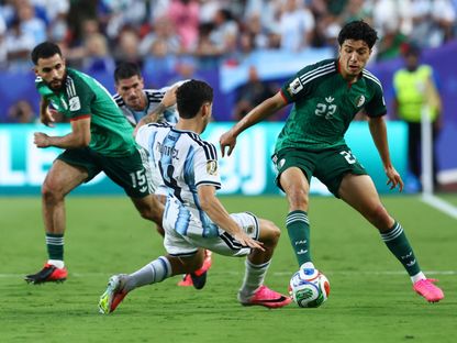 إبراهيم مازة خلال مباراة الجزائر والأرجنتين بكأس العالم - 17 يونيو 2026 - Reuters