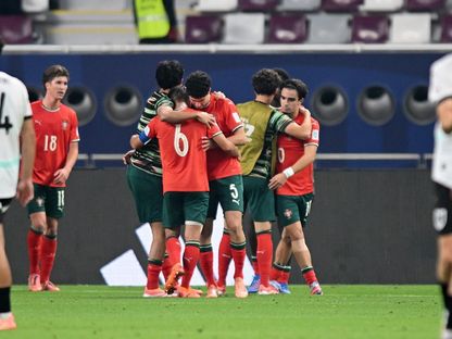 احتفال لاعبي البرتغال بتسجيل هدف في مرمى النمسا بنهائي كأس العالم تحت 17 عاماً - 27 نوفمبر 2025 - X/@FIFAWorldCup