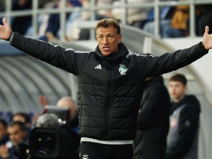 مدرب السعودية هيرفي رينارد خلال مباراة ودية ضد صربيا - 31 مارس 2026 - REUTERS