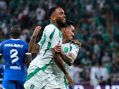 إيفان توني مهاجم الأهلي يحتفل بتسجيل هدف في مرمى الهلال في نصف نهائي دوري أبطال آسيا للنخبة - 29 أبريل 2025 - Reuters