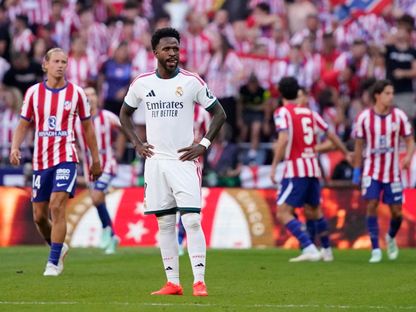 فينيسيوس جونيور خلال مباراة أتلتيكو مدريد وريال مدريد بالدوري الإسباني - 21 سبتمبر 2026 - Reuters
