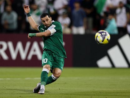 محمود المواس من مباراة سوريا وجنوب السودان المؤهلة لبطولة - Reuters
