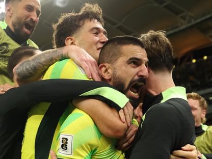 اللاعب الأسترالي ذو الأصل التركي عزيز بيهيتش يسجل هدف الفوز على اليابان في تصفيات مونديال 2026 - @Socceroos/x