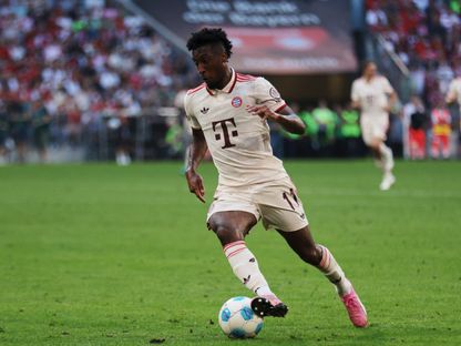 كينغسلي كومان خلال مباراة بين بايرن ميونيخ وفرايبورغ - 1 سبتمبر 2024 - Reuters