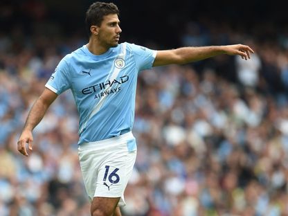 رودري هيرنانديز من مباراة مانشستر سيتي وتوتنهام بالدوري الإنجليزي الممتاز - 23 أغسطس 2025 - Reuters