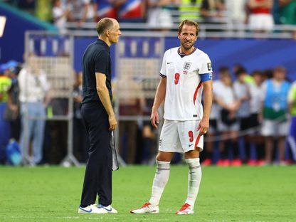 هاري كين وتوماس توخيل خلال مباراة النرويج وإنجلترا بربع نهائي كأس العالم - 12 يوليو 2026 - Reuters