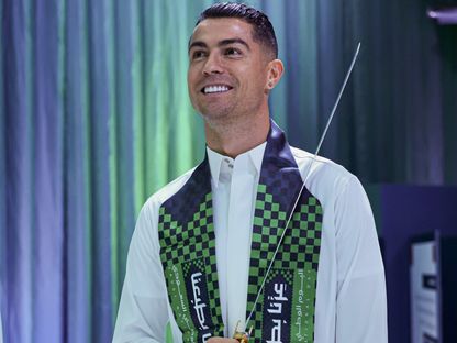 كريستيانو رونالدو نجم النصر خلال الاحتفال بالوطني الوطني الـ95 للمملكة العربية السعودية - 23 سبتمبر 2025 - X/@Cristiano