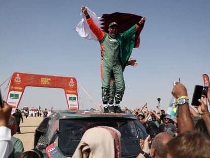 القطري ناصر العطية يحتفل بلقب رالي داكار في السعودية - 17 يناير 2026 - Reuters
