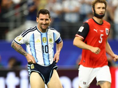 ليونيل ميسي يتحسر بعد إهدار ركلة جزاء للأرجنتين أمام النمسا - 22 يونيو 2026 - Reuters