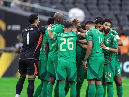 لاعبو المنتخب السعودي قبل مواجهة ترينيداد وتوباغو في الكأس الذهبية - 23 يونيو 2025 - X/SaudiNT_EN