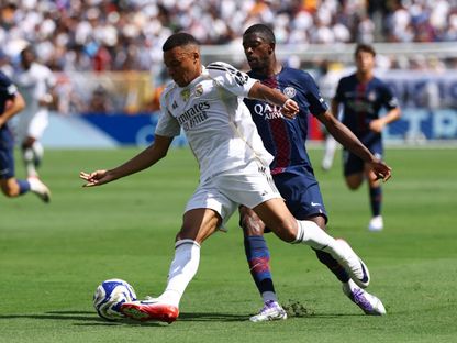 كيليان مبابي وعثمان ديمبيلي من مواجهة ريال مدريد وباريس سان جيرمان بكأس العالم للأندية - 9 يوليو 2025 - Reuters
