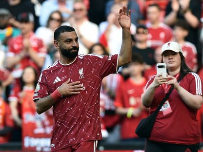 محمد صلاح يودع جماهير ليفربول بعد مباراة برينتفورد في الدوري الإنجليزي الممتاز - 24 مايو 2026 - Reuters