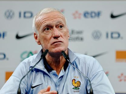 ديدييه ديشان مدرب منتخب فرنسا من مؤتمر صحفي  - 1 سبتمبر 2025 - Reuters