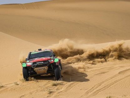 السعودي يزيد الراجحي خلال المرحلة السابعة من رالي داكار - 12 يناير 2025 - Dakar.com