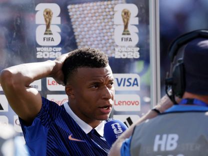 كيليان مبابي يتحدث لوسائل الإعلام بعد فوز فرنسا على السنغال في كأس العالم - 16 يونيو 2026 - Reuters